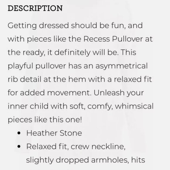 Women's CABI Recess Pullover Size Small Heather Stone Style #4478 - Picture 6 of 6